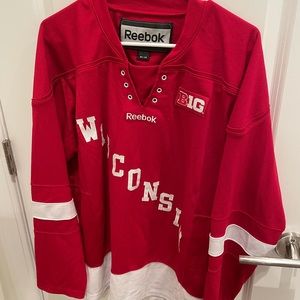 Wisconsin Reebok Hockey Jersey